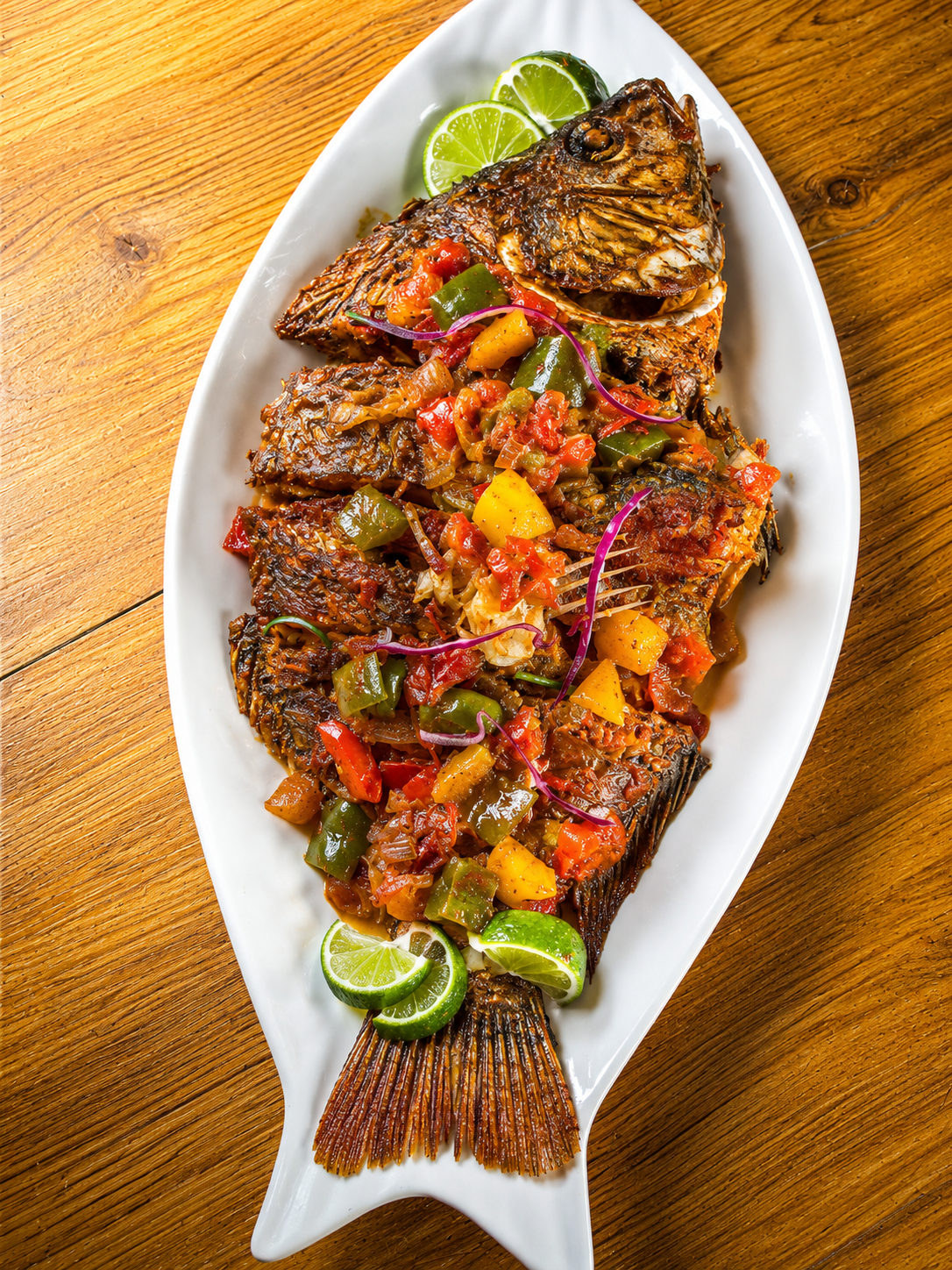 Man's Deep-Fried Tilapia with Stew